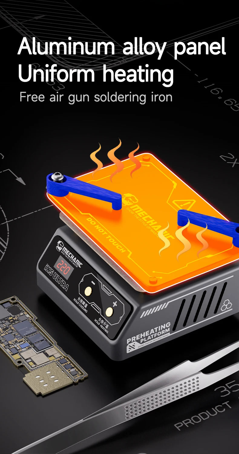 Mechanic IX5 Ultra Universal Preheating Platform Mobile Phone Motherboard Layered Bonding Glue Removal Dot Matrix Repair Heater