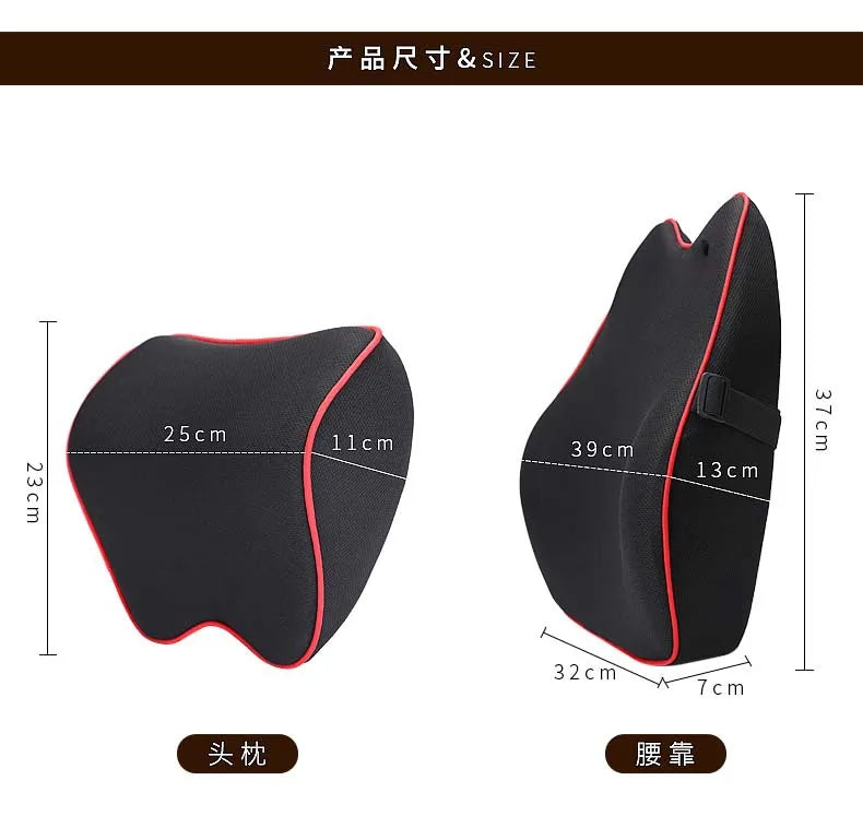 Car Neck Headrest Pillow Car Accessories Cushion Auto Seat Head Support Neck Protector Automobiles Seat Neck Rest Memory Cotton