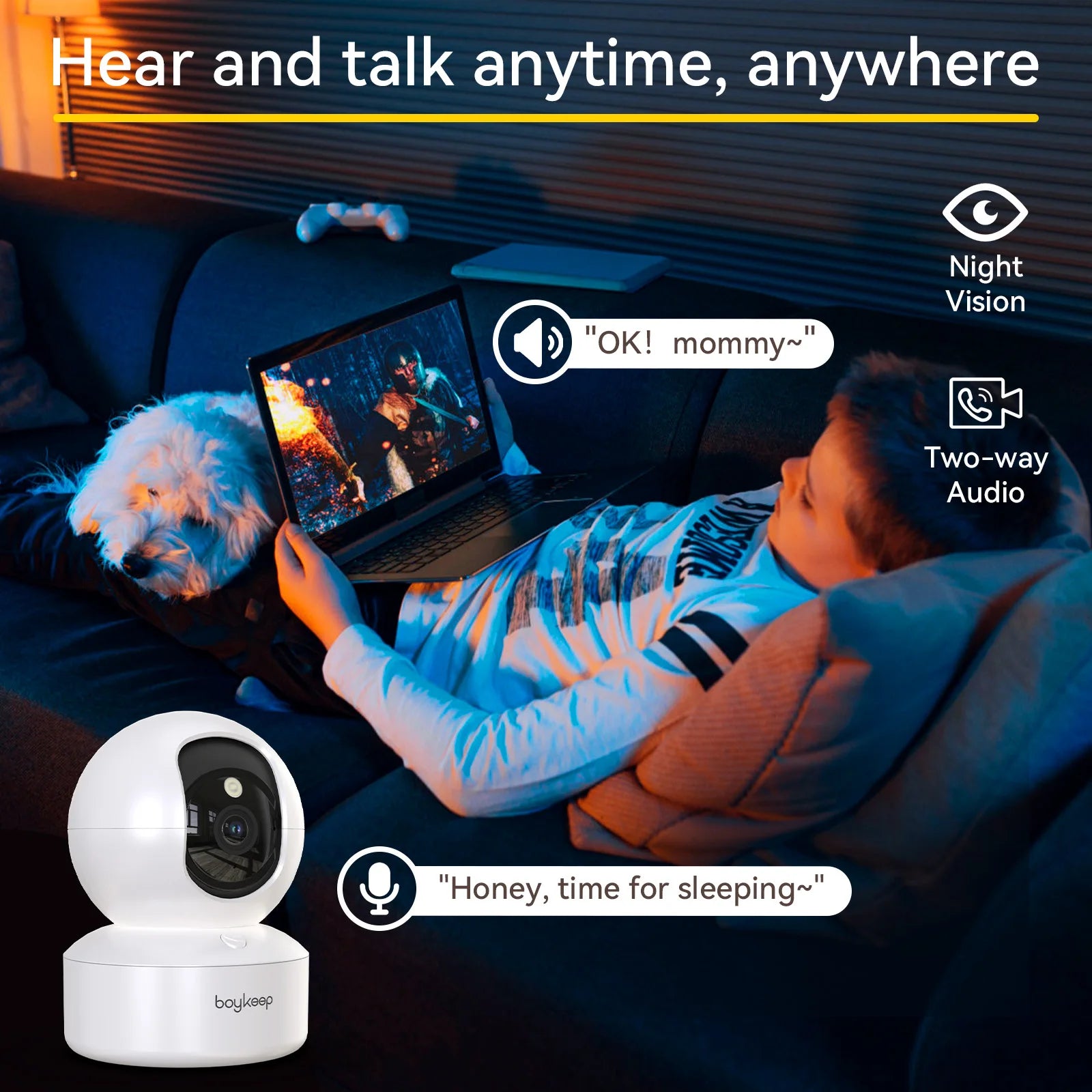 BoyKeep WiFi Baby Monitor Camera 3MP — Auto Tracking + 24/7 Surveillance