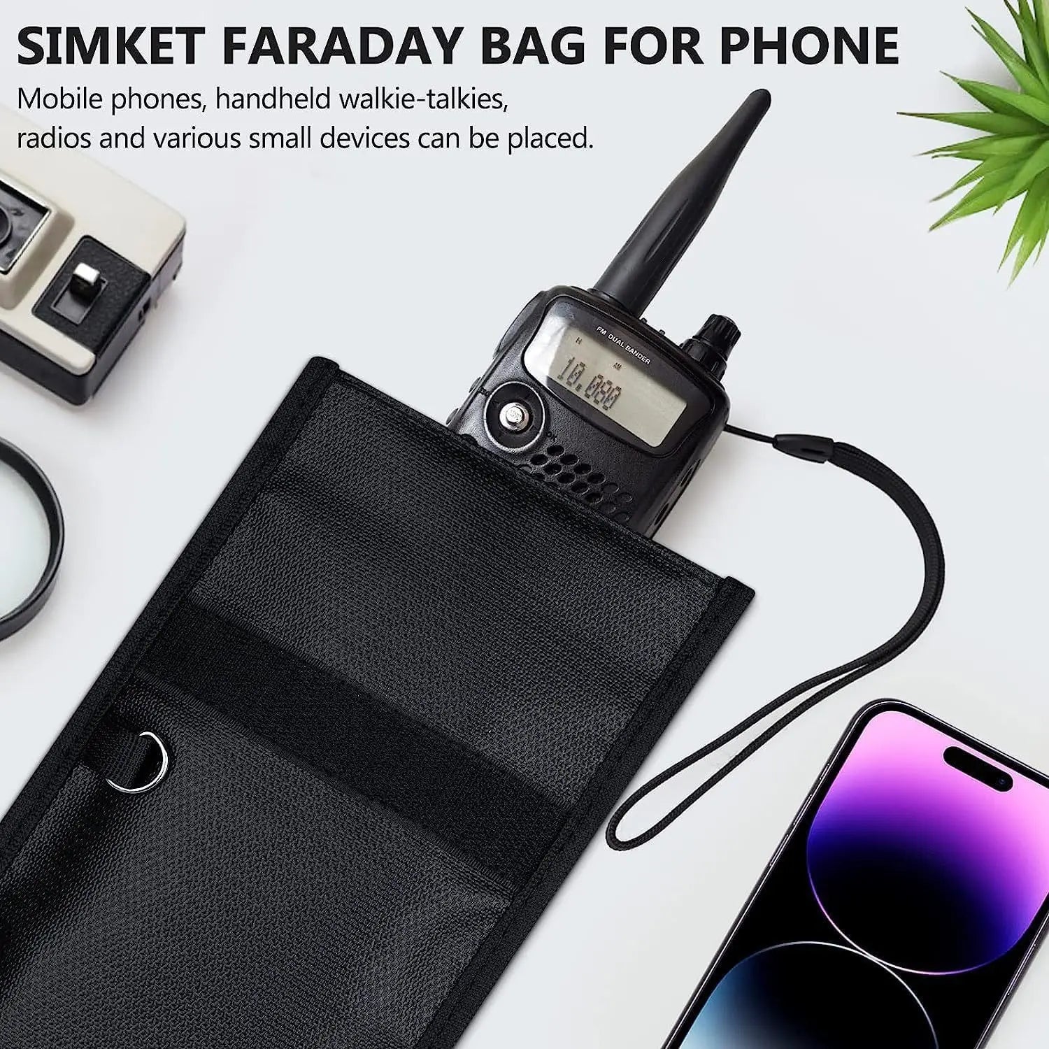 Car Key Signal Blocker Bag Waterproof Fireproof RFID Blocking Pouch Faraday Bag for Car Keys Phone Wallet Anti-Theft Protection