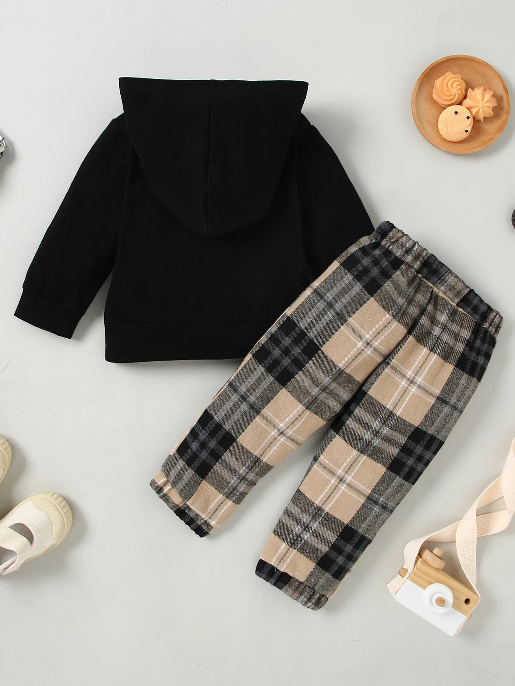 Toddler Baby Boys Clothes Bear Printed Hoodie Sweatshirt Tops+Camouflage Long Pants 2PCS Outfits Set