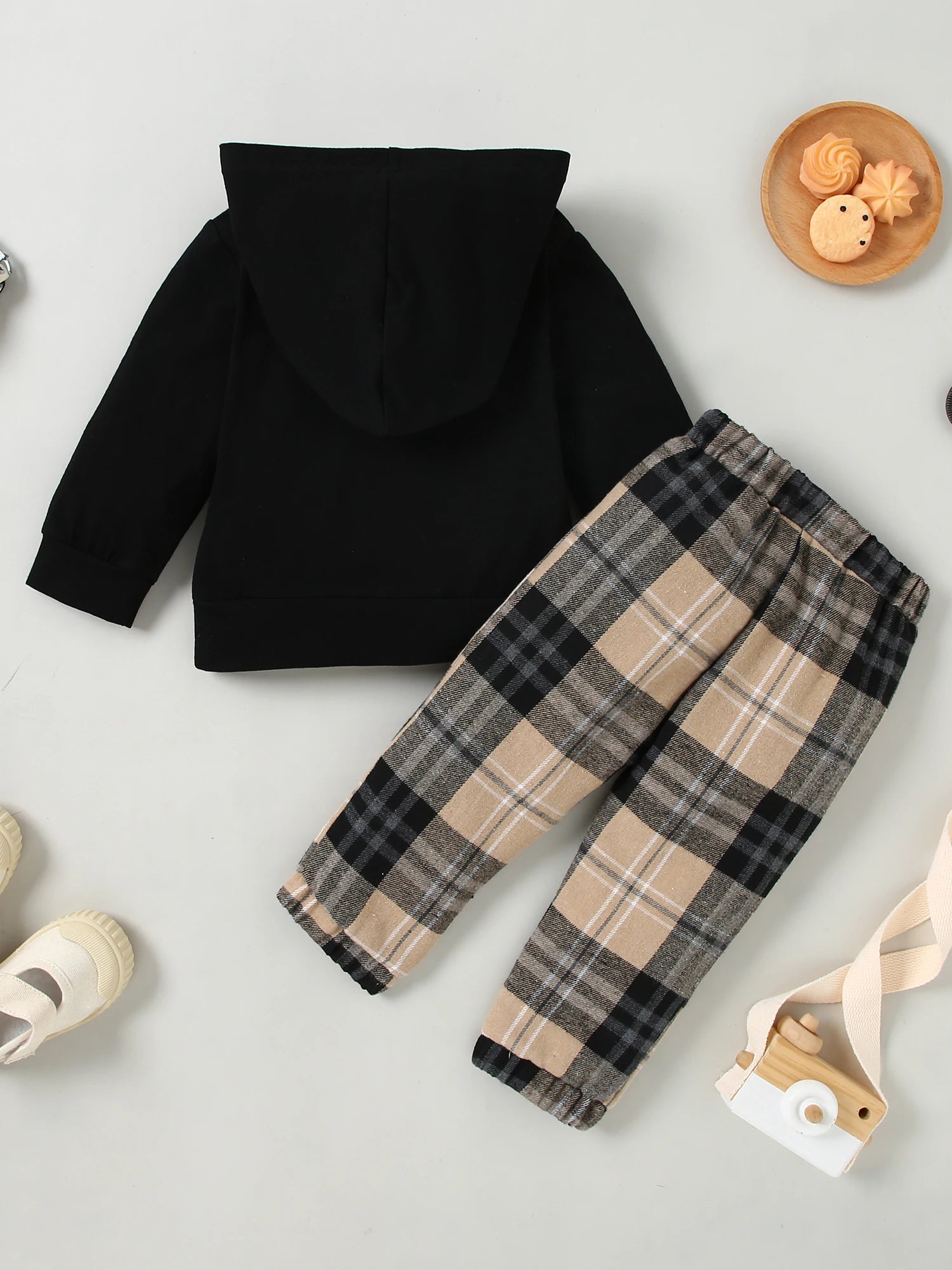 Toddler Baby Boys Clothes Bear Printed Hoodie Sweatshirt Tops+Camouflage Long Pants 2PCS Outfits Set