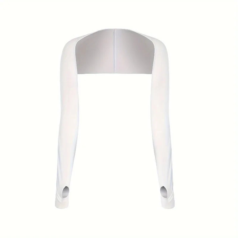 1pc Women's Shawl Cuff Sun Protection Sleeves, Ice Silk Arm Cover for Running Cycling Fishing, UV Blocking & Breathable
