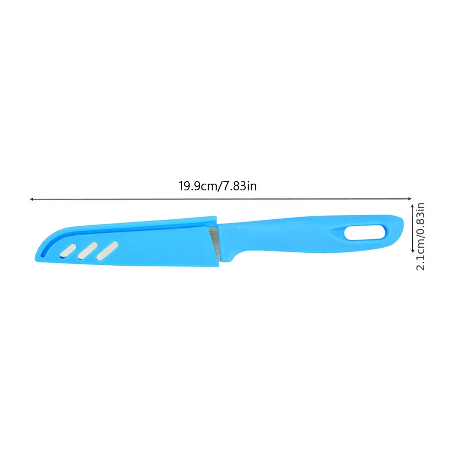 1PC Candy-colored portable fruit knife PP stainless steel thin sharp peeler peel knife kitchen household gadgets