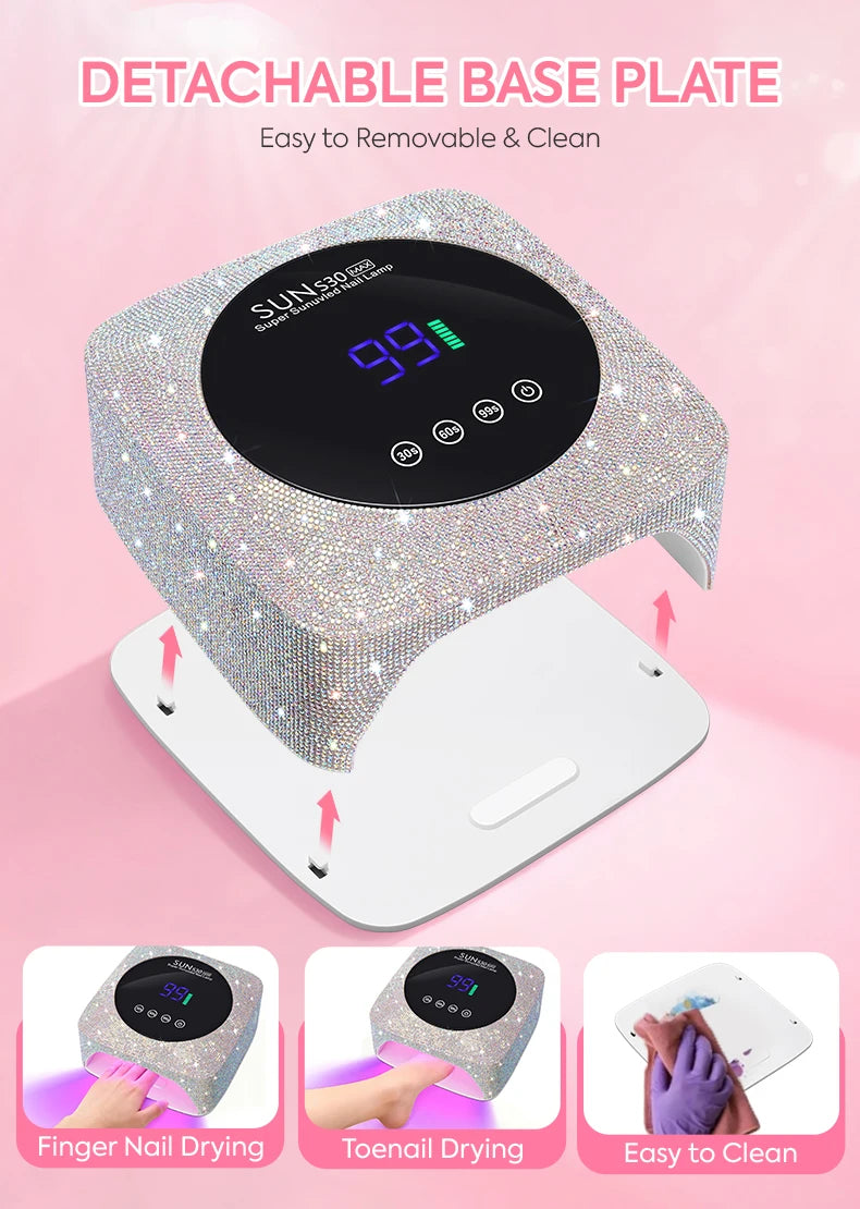 Lámpara UV/LED Recargable 180W DianaBeauty | 57 LEDs | Sensor de Movimiento | Salón - Firu Total Sales