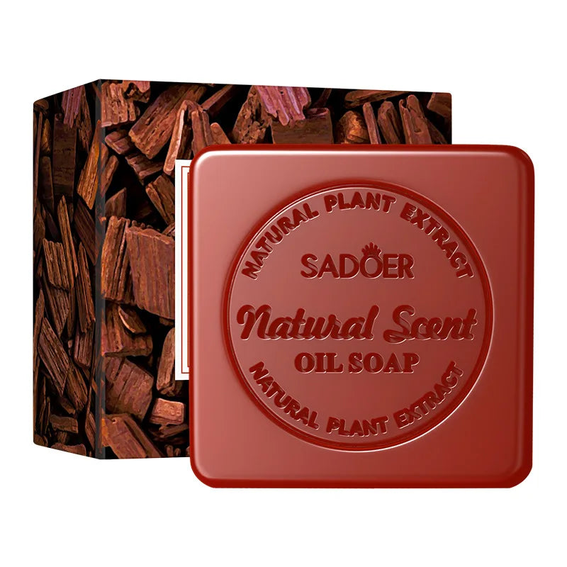 Sandalwood Handmade Soap for Women Deep Cleansing Body Whitening Essential Oil Shaving Soap Skin Lightening Foam Cleaner
