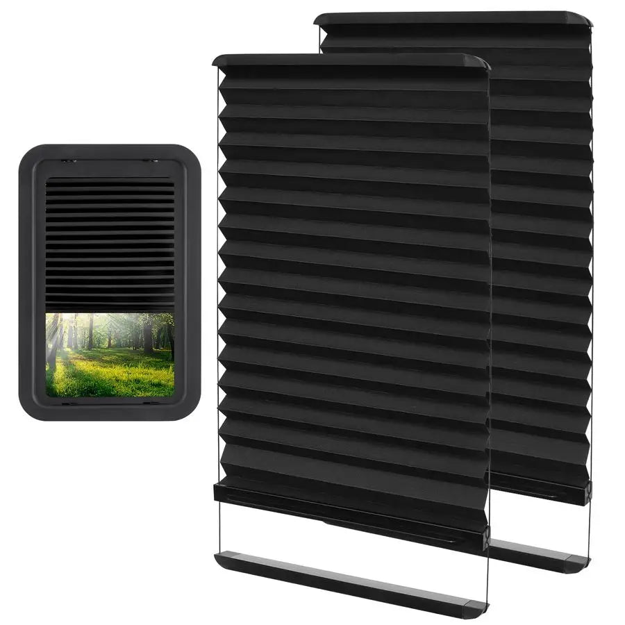 Thin Pleated Shade Replacement Compatible with Lippert Prepped Entry Doors Thin Shade Ready Lippert Entry Door,RV Door Window Sh