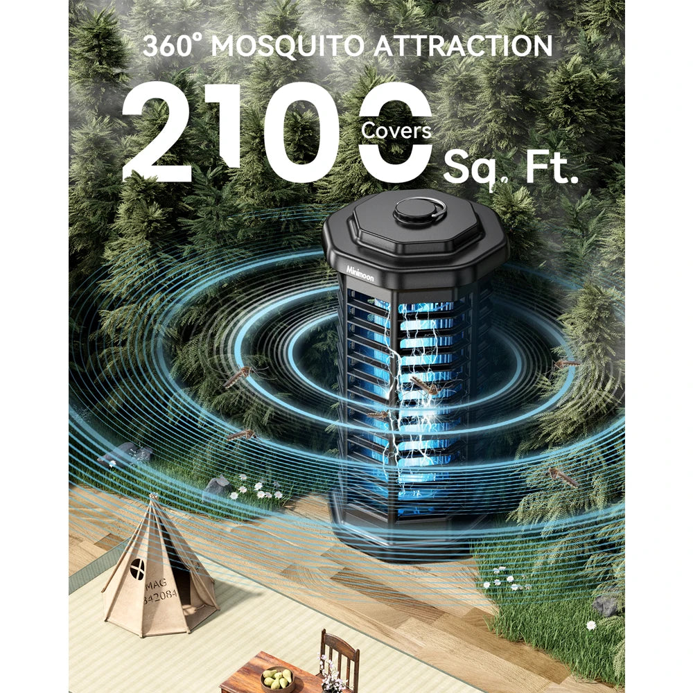 Trampa Eléctrica Mata Mosquitos 4000V 15W | IPX4 | Interior y Exterior 💚 - Firu Total Sales