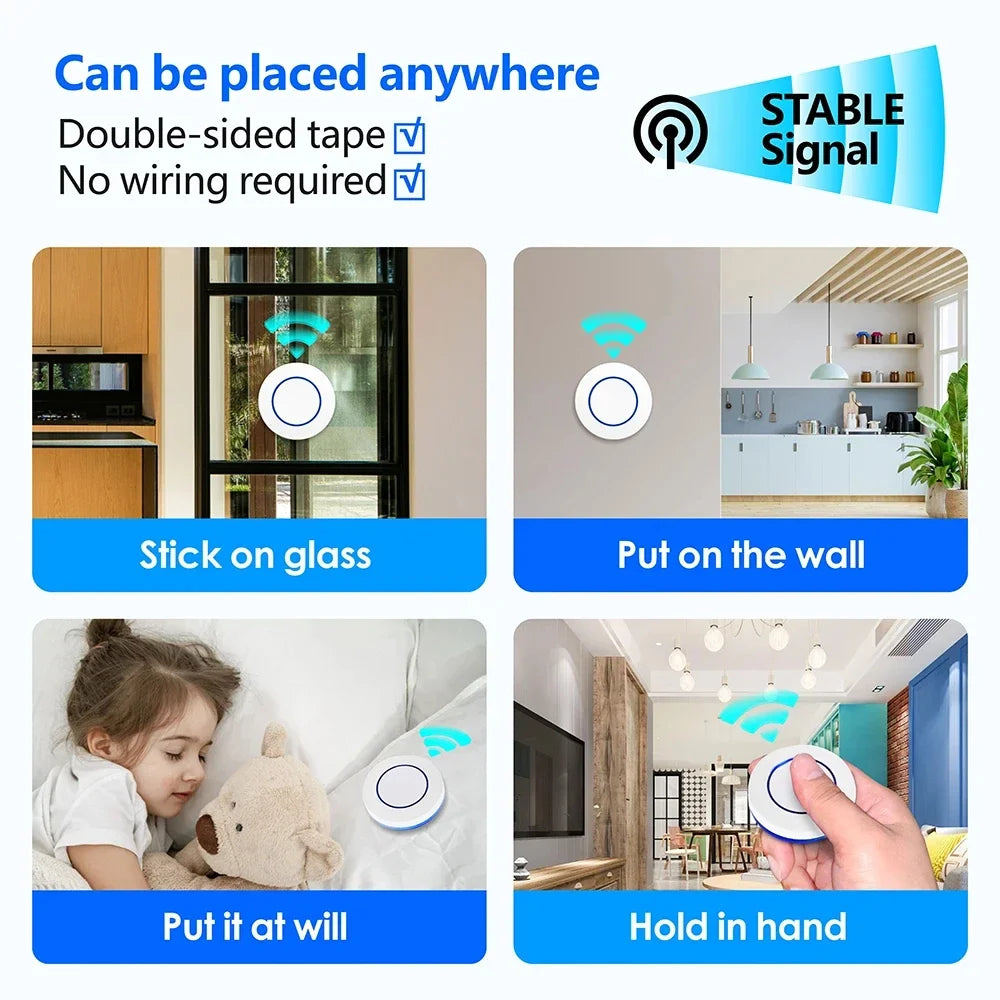 433MHz Wireless Light Switch 220V 110V 10A Relay Breaker Remote Control Mini Round Button Switch for Home LED Lamp Wall Switch