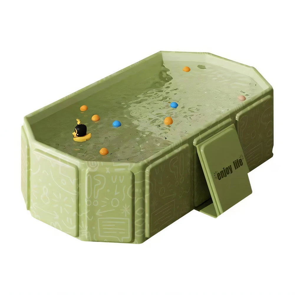 Foldable Baby Bathtub with Drain — Compact Infant Tub | All Ages