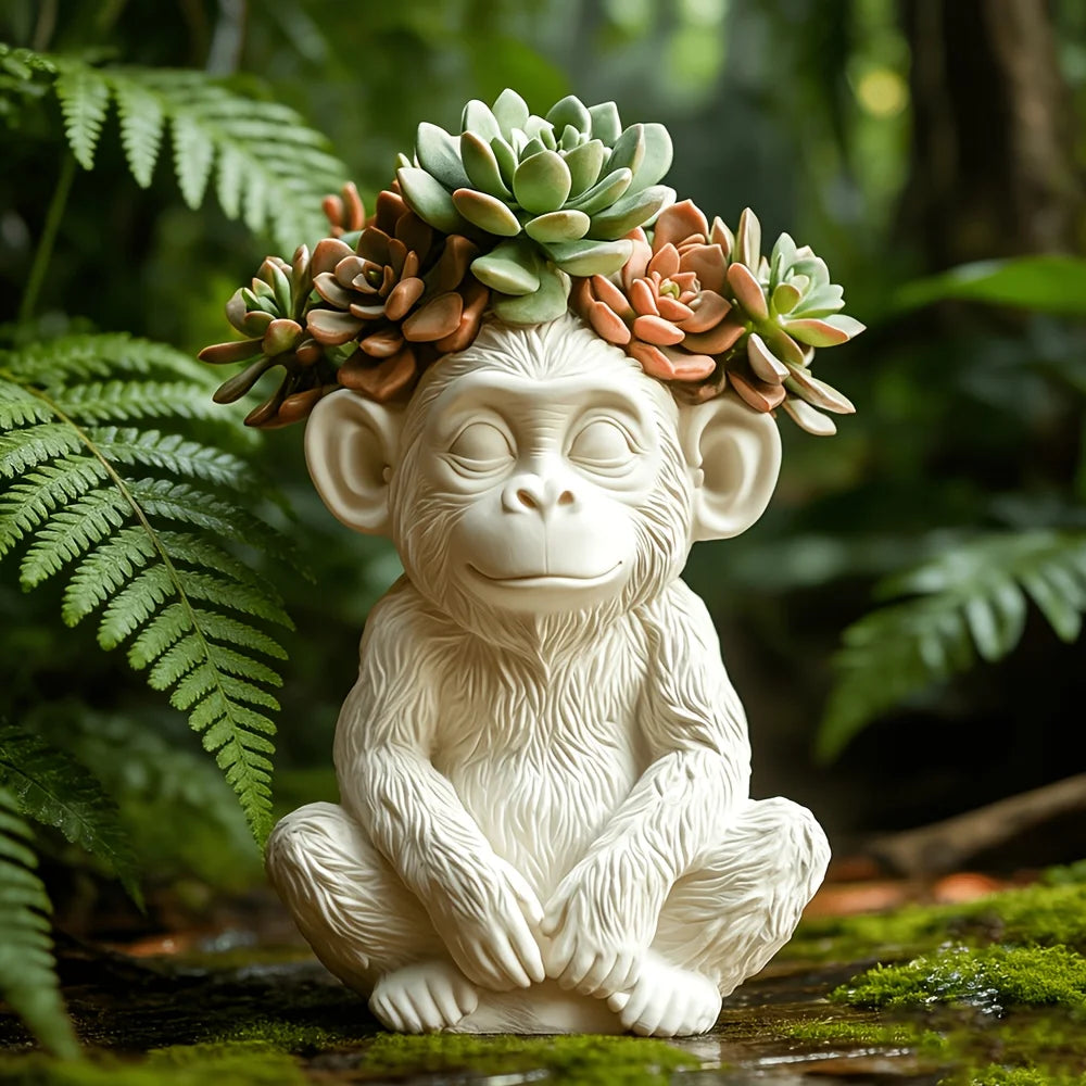 Molde de Silicona Mono Sonriente para Florero y Porta Pinceles | Resina y Yeso 🐒