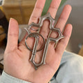 Cross Carabiner Keychain Religious Crucifix Grunge Clasp Key Clip EDC Gift Dad Boyfriend Men Camping Hiking Outdoor Climber