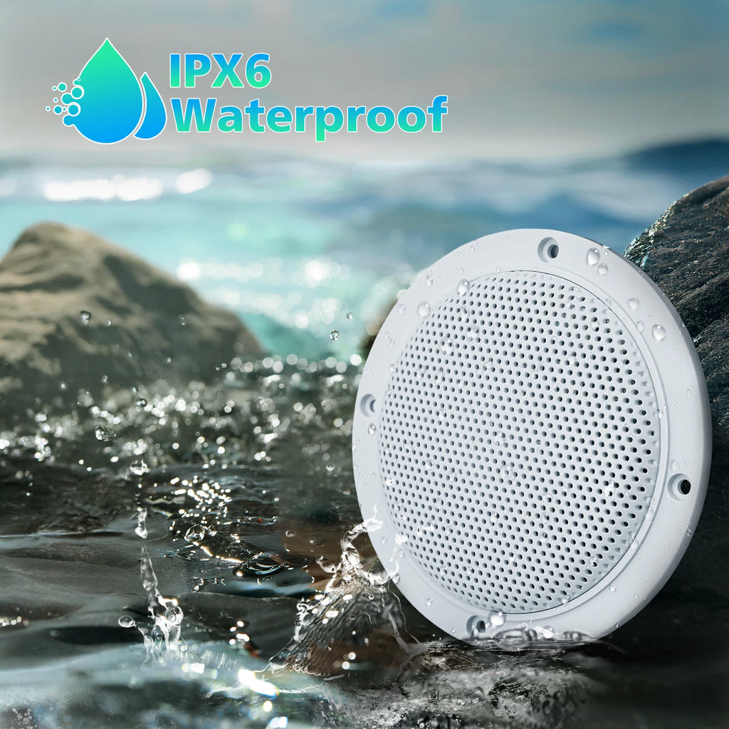 STUDIOFINIX 4'' 160W Waterproof Bluetooth Ceiling Speakers - Ultra-Thin Marine Speakers for House, Caravan, RV & Houseboats 2PCS