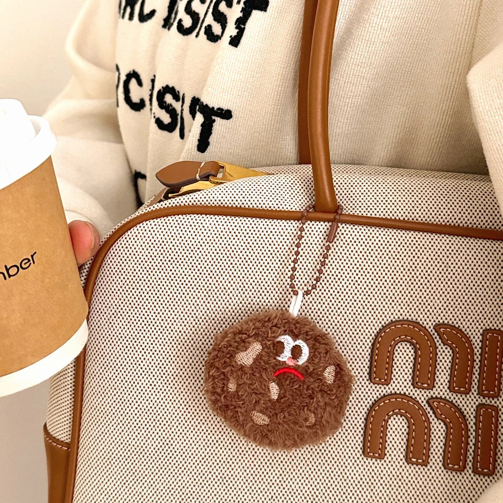 1/4 Pcs Cookie Plush Pendant Cute And Funny Food Doll Cartoon Accessories Keychain Small Pendant