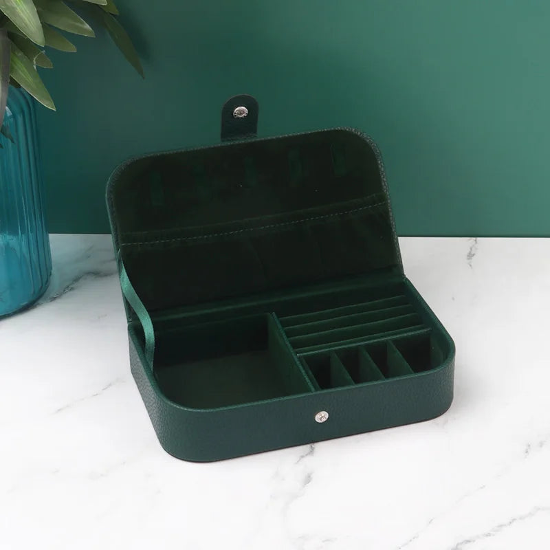 2024 Portable Jewelry Box Jewelry Organizer Display Travel Jewelry Case Boxes Button Leather Storage Chenille Jewelers Joyero