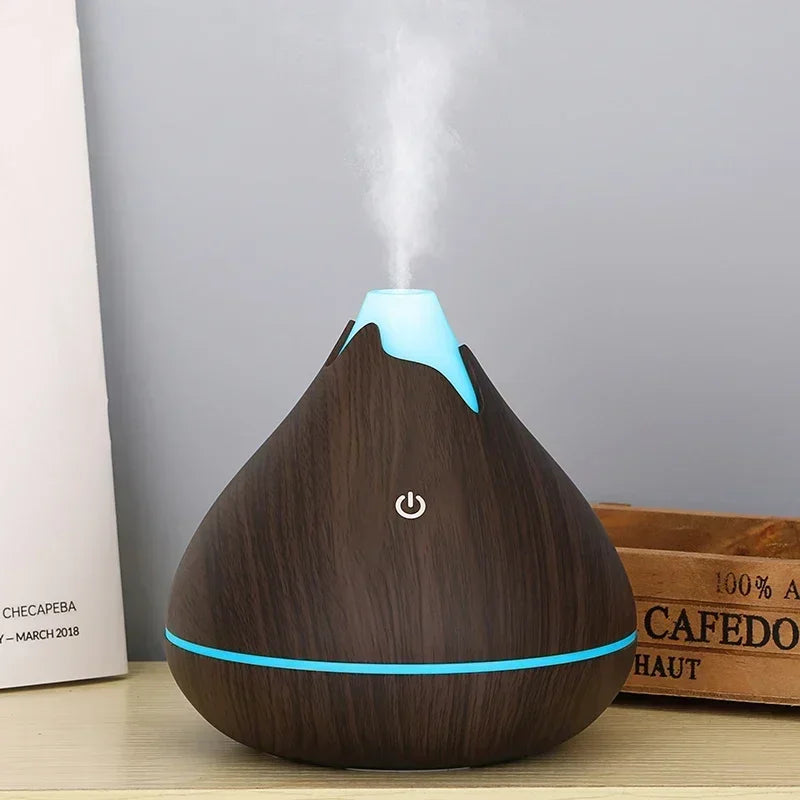 Difusor Aromaterapia 350ml Veta de Madera | Control Remoto | LED 7 Colores 🌿