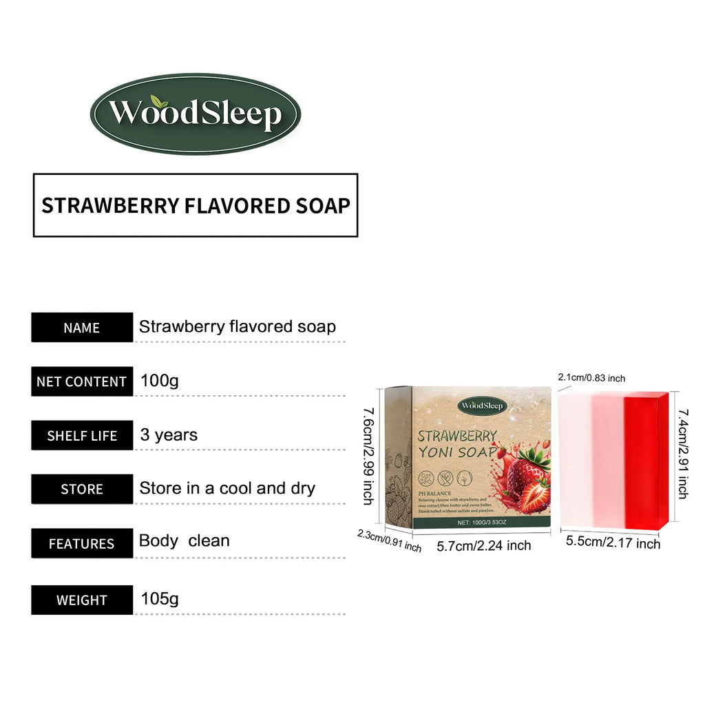 Female Wash Soap Yoni Vaginal Care Ph Balance Strawberry Remove Odor Deep Cleaning Moisturizing Brighten Private Parts Products