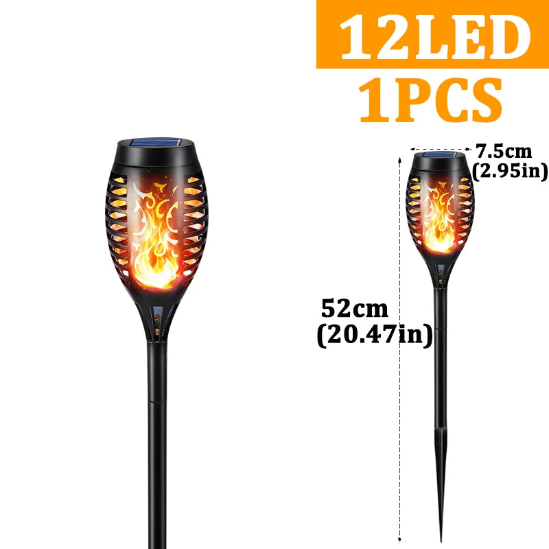 Antorcha Solar 96 LED Efecto Llama Bailarina ZTree | IP65 | Jardín y Patio Exterior - Firu Total Sales