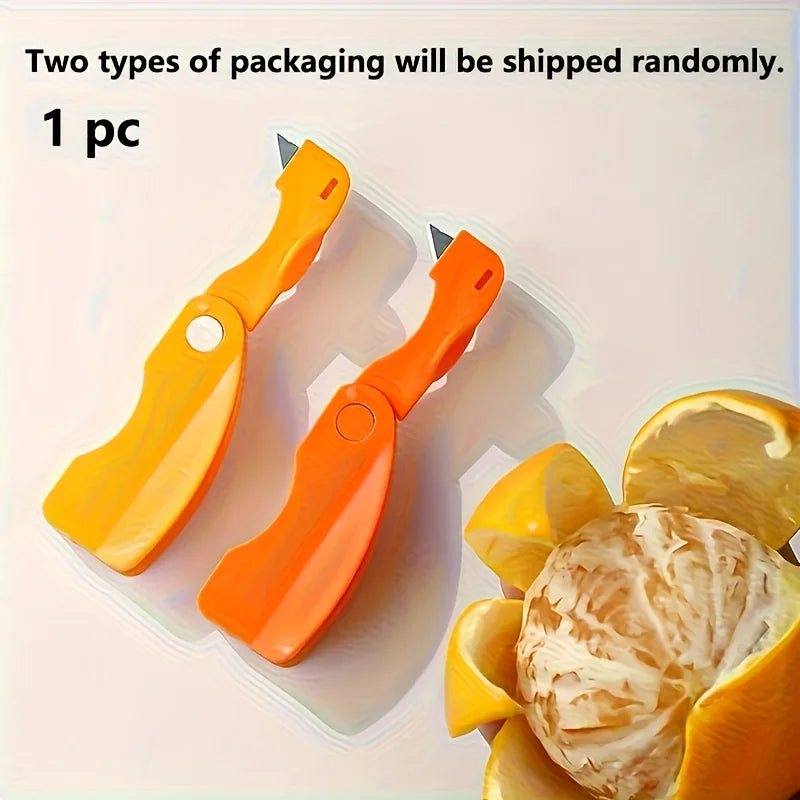 Creative Plastic Fruit Peeler With Folding Handle For Orange Lemon Grapefruit Kitchen Vegetable Cutter Gadget Portable