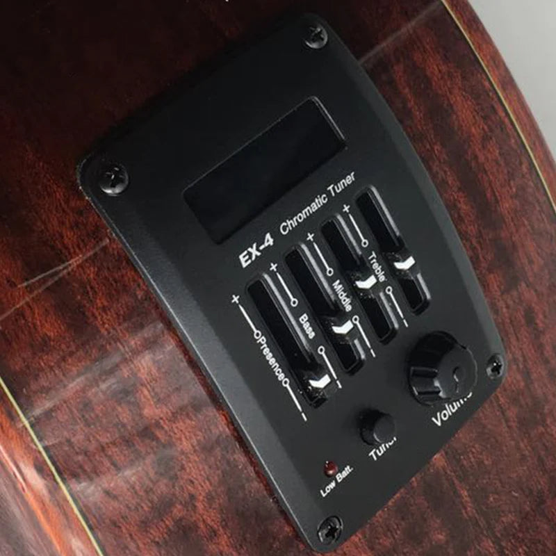 Guitarra Acústica de 12 Cuerdas 41" | Madera Spruce | Diseño Folk | Negro y Natural 🎸