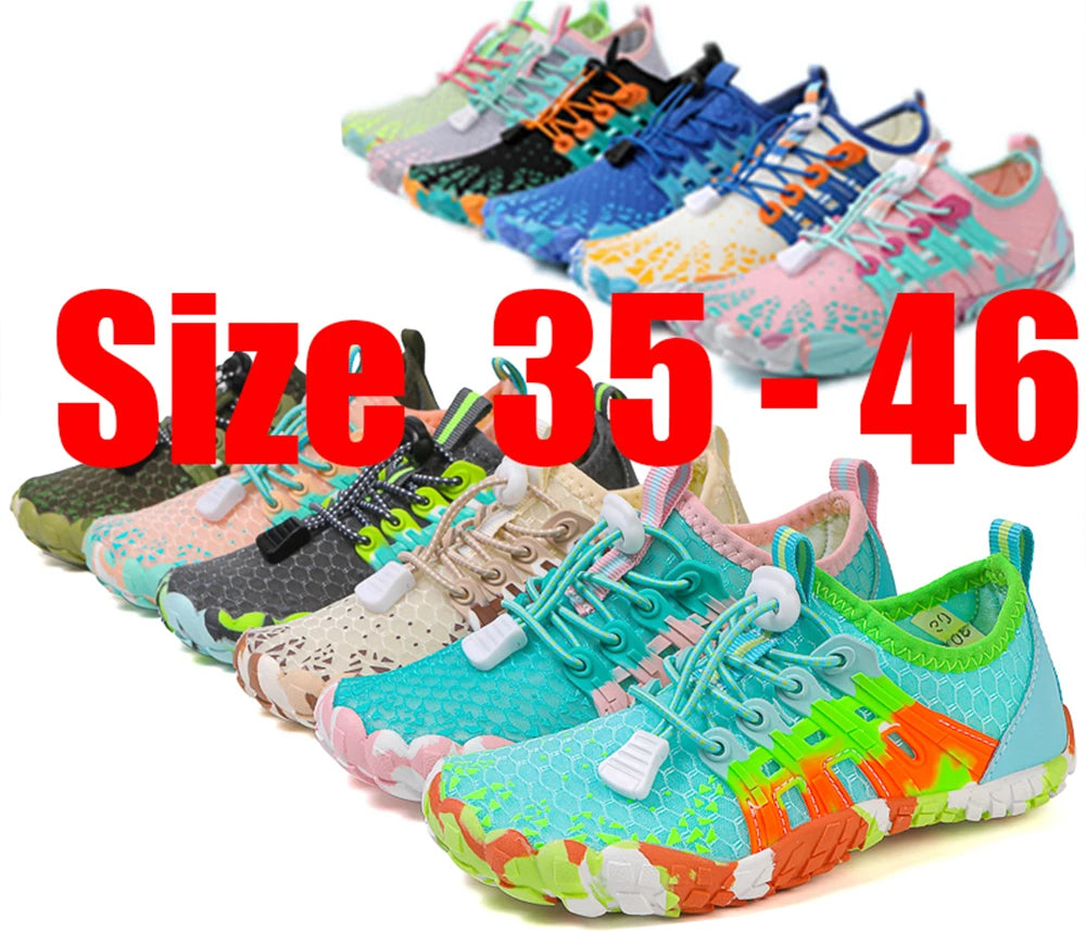 Water Shoes Kids Summer Beach Five Fingers Barefoot Swimming Aqua Shoes Colorful Seaside River Slippers Children Sneakers New