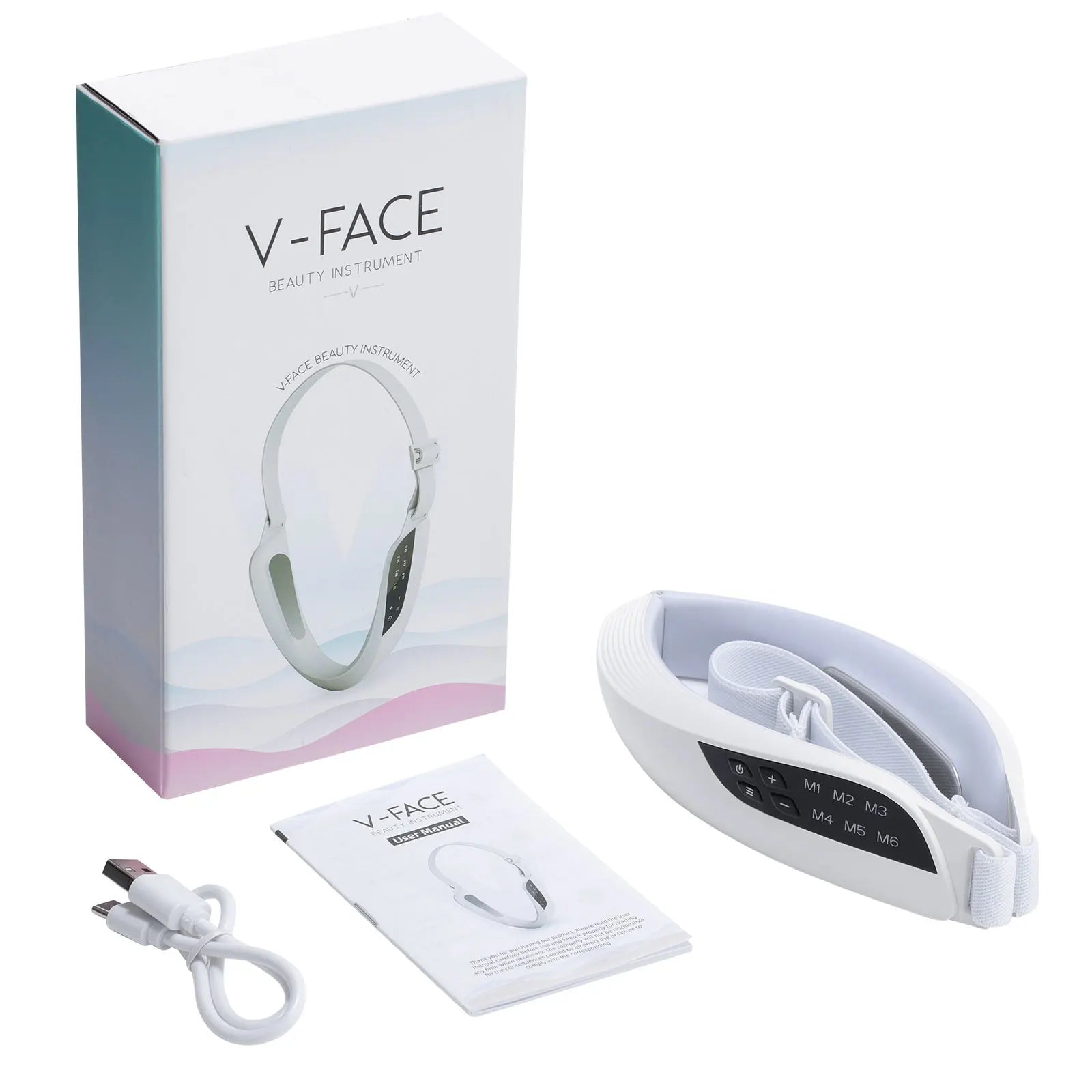 Masajeador Facial EMS PASTSKY | Lifting Antiarrugas | Reductor Doble Mentón | LED Fototerapia | Recargable - Firu Total Sales