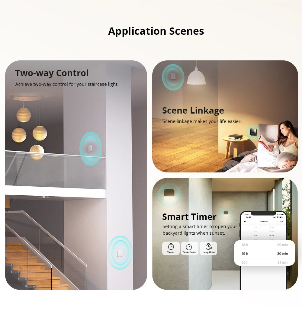 SONOFF ZBMINIL2 Extreme ZigBee Switch No Neutral Wire Required Smart Home Two-Way Control eWeLink Alexa Google Echo Zigbee Hubs