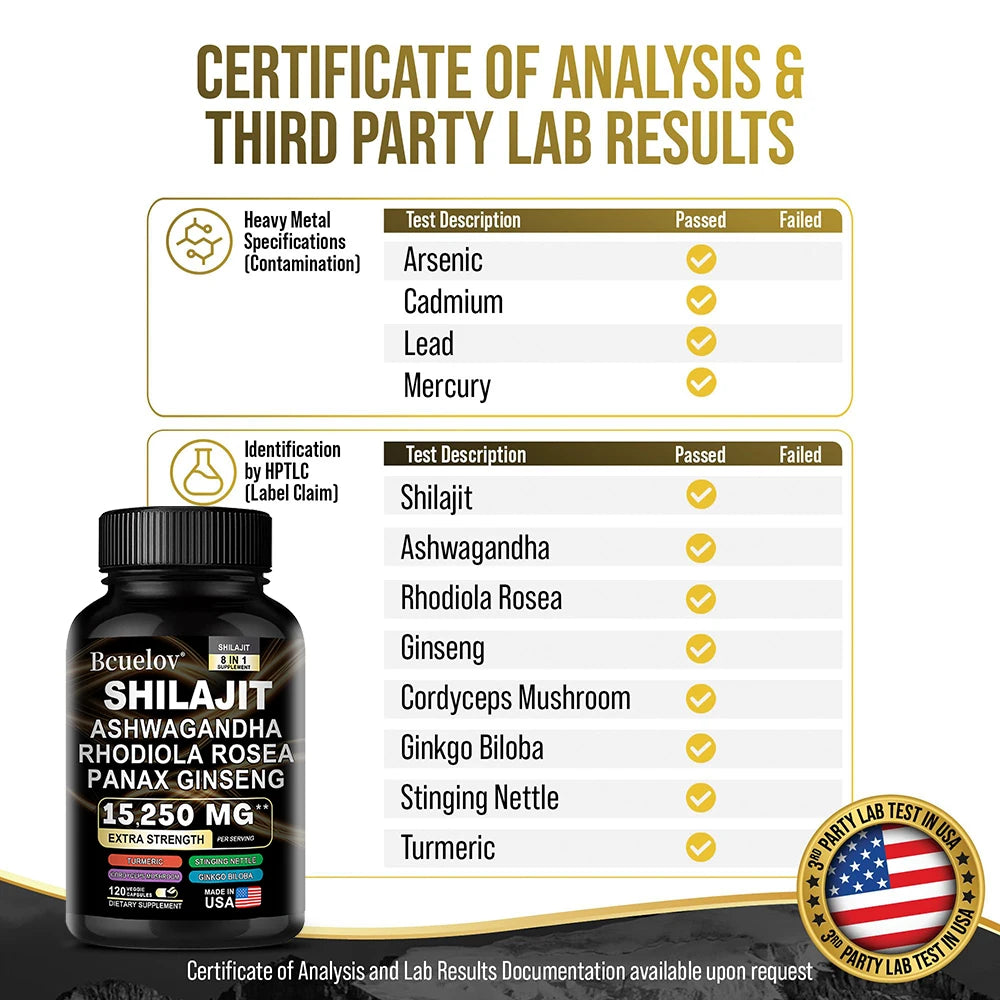Natural Rhodiola Rosea + Ginseng Extract Supplement, 1525 mg, Supports Whole Body Energy, Joint Health and Muscle Mass