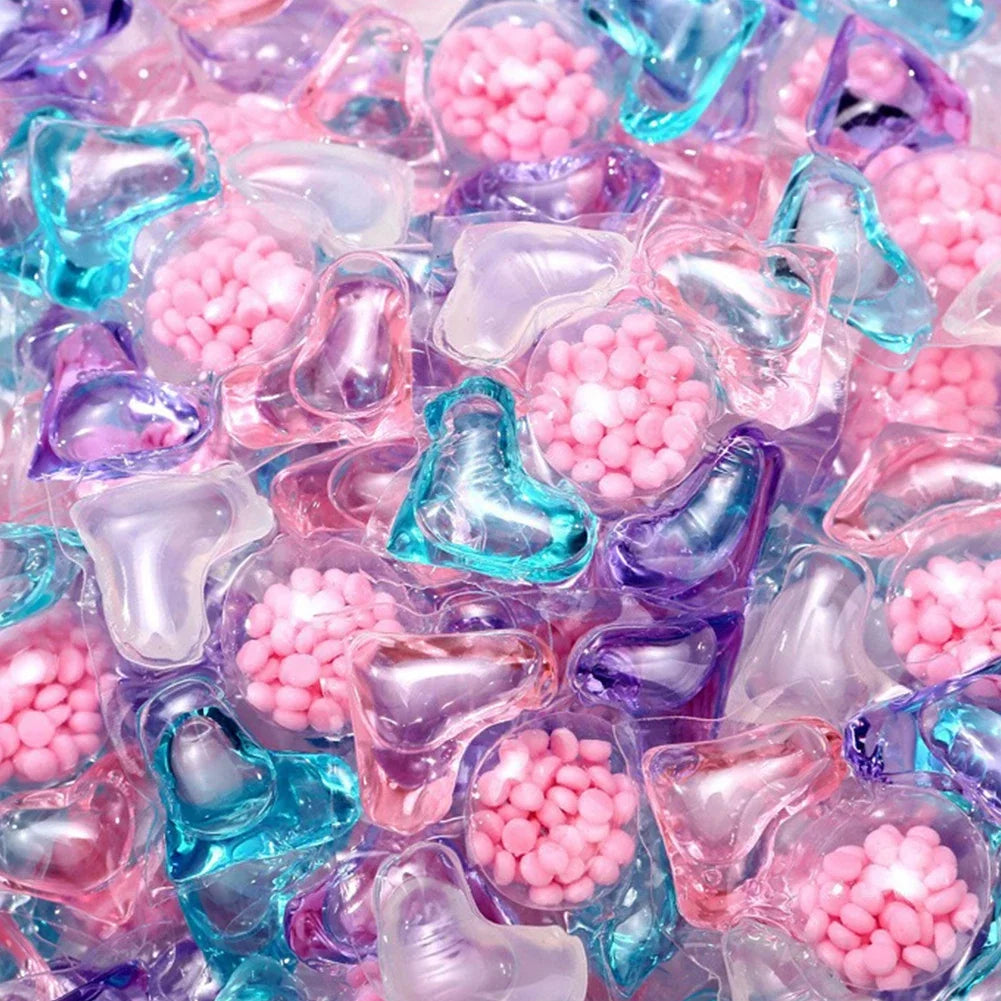100/50Pcs Multi-purpose Strong Detergent 5 in 1 Detergent Liquid Capsule Ball Laundry Scent Fragrance Beads for Home Dormitory