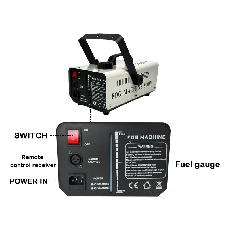 2024 hot sell 900W Smoke Machine with Wireless Remote LED Fog Machine DJ Lights Disco Lighting Stage