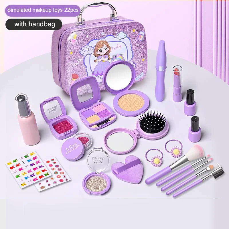 Kids Toys Simulation Cosmetics Set Pretend Makeup Toys Girls Play House Simulation Make up Educational Toys for Girls Fun Game