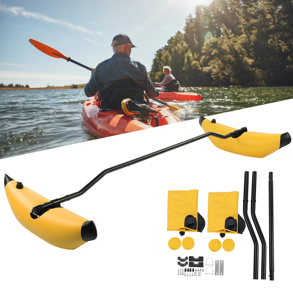 US Kayak Outrigger Kit Kayak Stabilizer Inflatable Kayak Stabilizer PVC Canoe Outrigger Kit Floating Balancing Boat Accessory