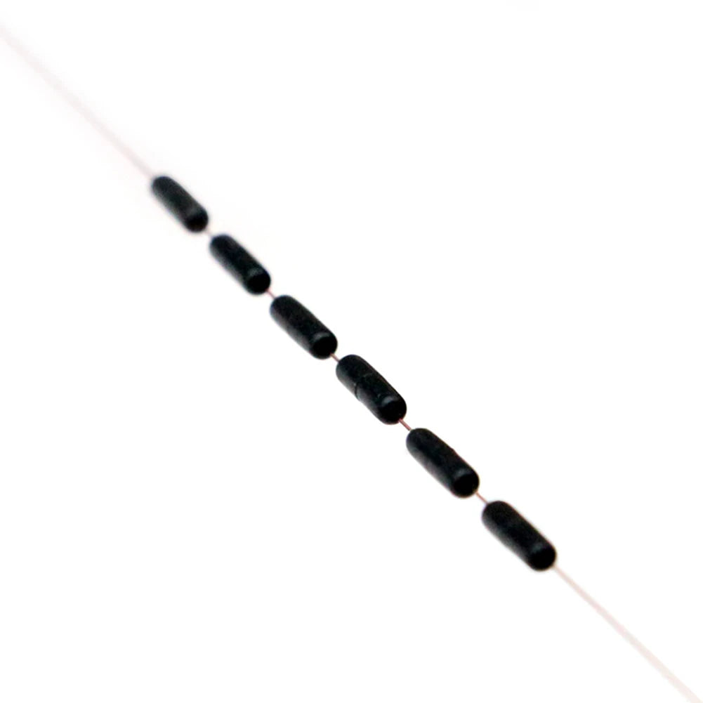 60pcs 10 Group Set Rubber Space Beans Stopper for Fishing Bait Fish Float Tools