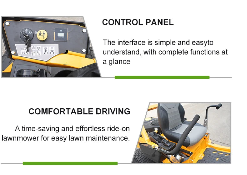 Durable riding lawn mower zero turn mini riding lawn mower seat zero turn electric ride on lawn mower