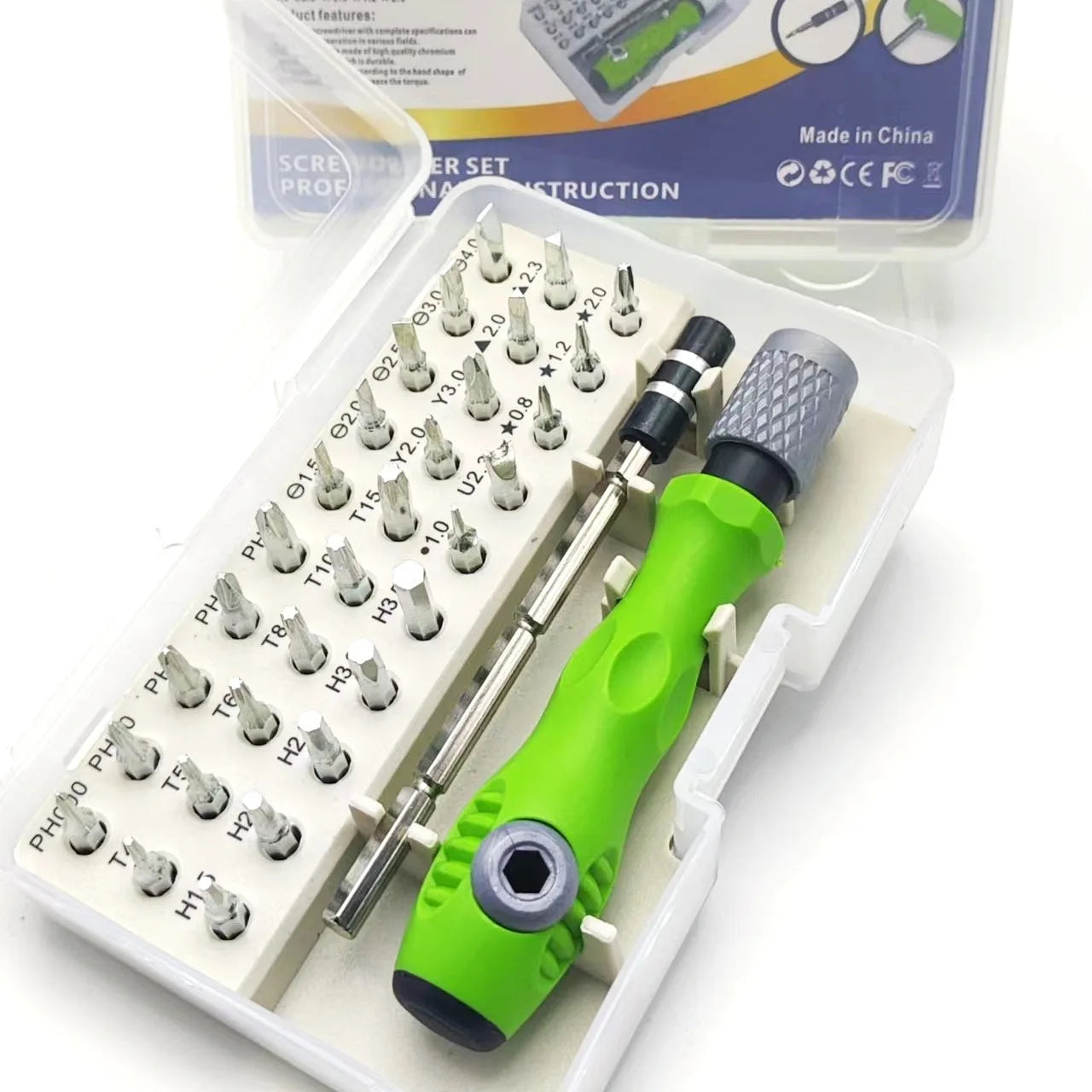 32 in 1 Precision Screwdriver Set CR-V Steel Multifunctional Hand Tool Kit for Phone Laptop Watch Glasses Repair DIY Maintenance