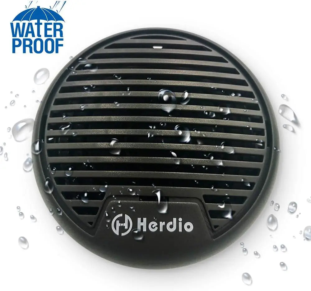 Herdio 160W 3 Inch Marine Boat Waterproof Speakers Motorcycle bluetooth Speaker Audio Stereo System For ATV UTV Outdoor (Gray)