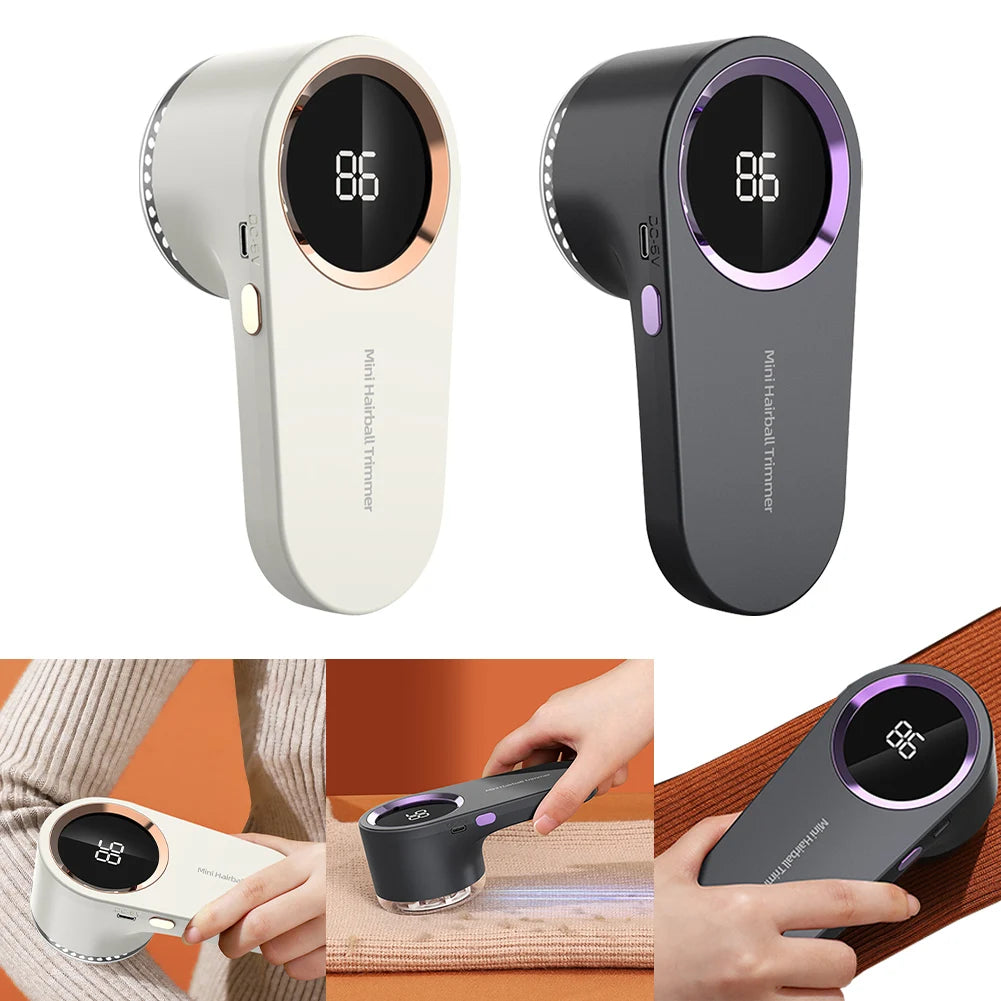 Quitapelusas Eléctrico Recargable USB | Pantalla Digital | Ergonómico | Ropa y Suéter