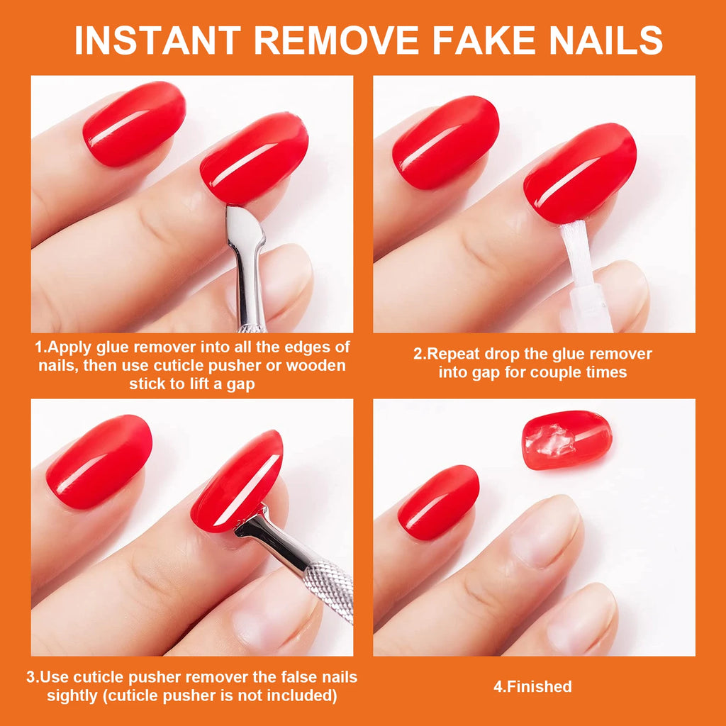 Removing false Nais, press ON Nails Glue and fake Nail Adhesives, Nal Tips Remover Manicure Accessories fast Disolve liquid 10ml