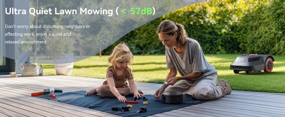 C-TOF Robot Lawn Mower Redkey MGC1000 Lawn Mower Robot Cable Break Detection Climbing Capacity 45% App Control Mowing Robot