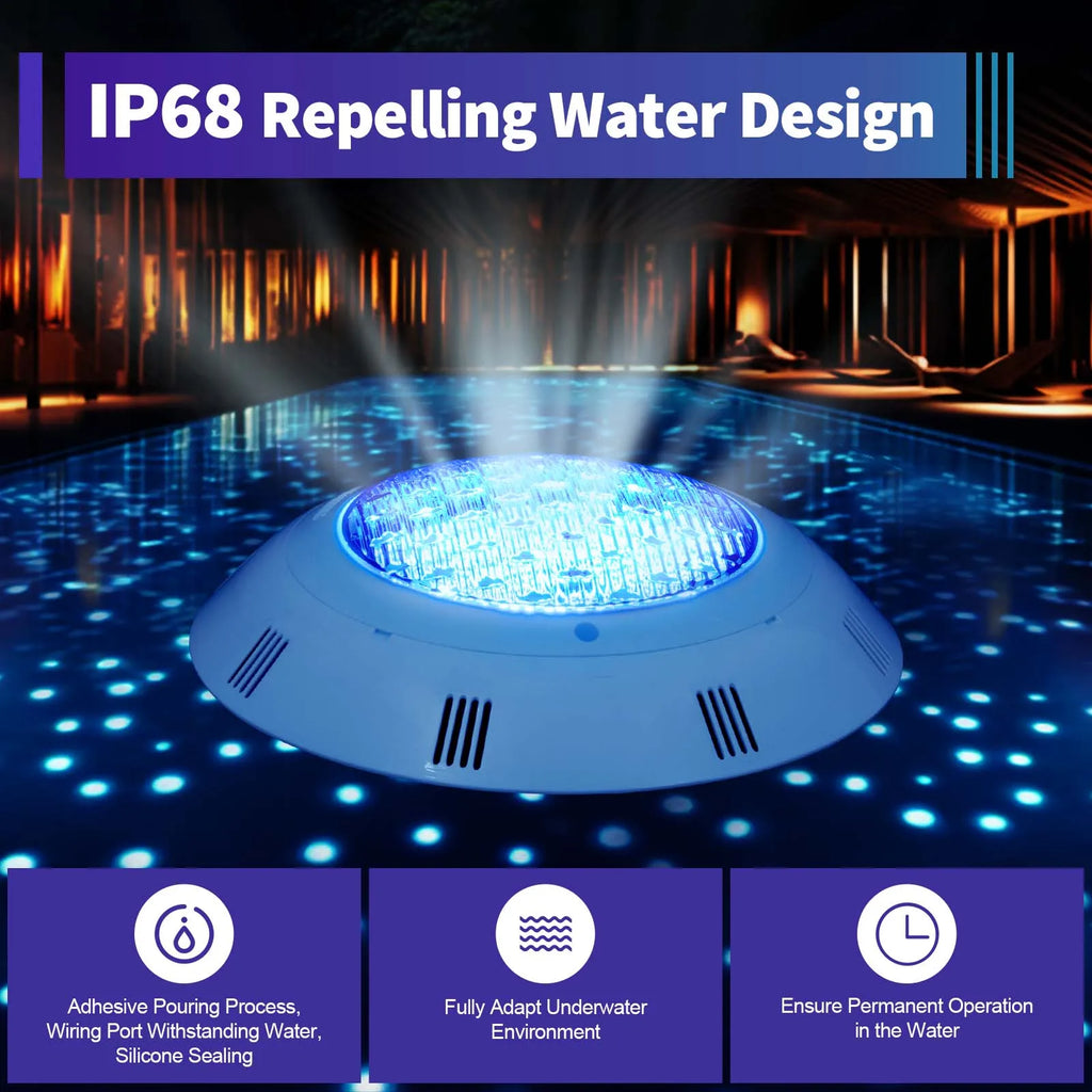Pool Lights for Inground Pool, 45W LED Inground Pool Light, Color Changing Underwater Swimming PoolLight for 11.6" Wet Niches