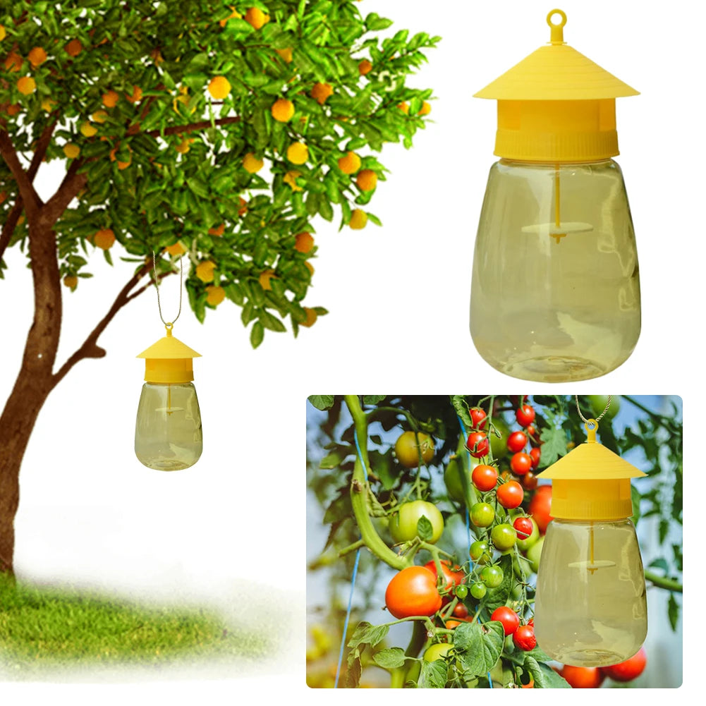 Fruit Fly Trap Killer Fruit Fly Catcher with Hanging Hole Fruit Fly Mosquito Trap for Orchard Insect Trap Pest Control