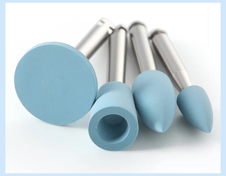AZDENT 12Pcs/Set Dental Silicone Polishing Rubber Grinding Heads Teeth Polisher 2.35mm RA Finisher for Low Speed Handpiece