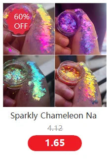 24 Colors Holographic Chunky Glitter 24 Colors Total Laser Nail Glitter Flakes Chunky Holographic Laser Nail Glitter 2030