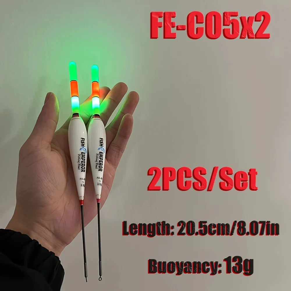 2pcs Night Fishing Electronic Float Large Buoyancy Buoy Led Luminous Cr425 Summer Luminous Fishing Gear Fishing Gear 2024 New