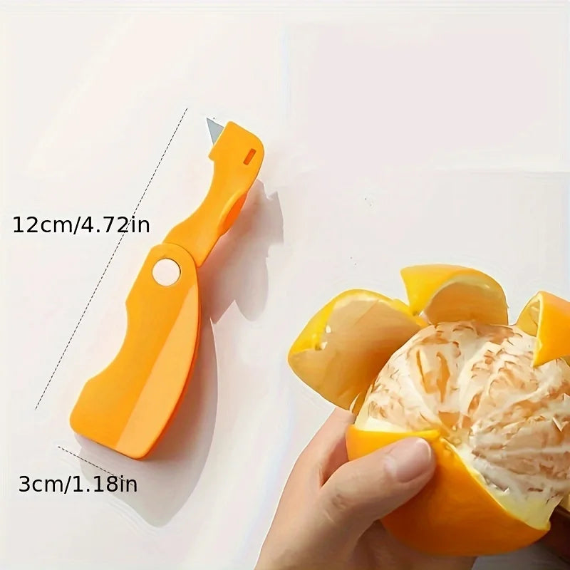 Creative Plastic Fruit Peeler With Folding Handle For Orange Lemon Grapefruit Kitchen Vegetable Cutter Gadget Portable