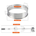 SucceBuy Universal Grill Rotisserie Kit for Grills, Electric BBQ Grill with 9W Motor Stainless Steel Automatic Grilling Kit