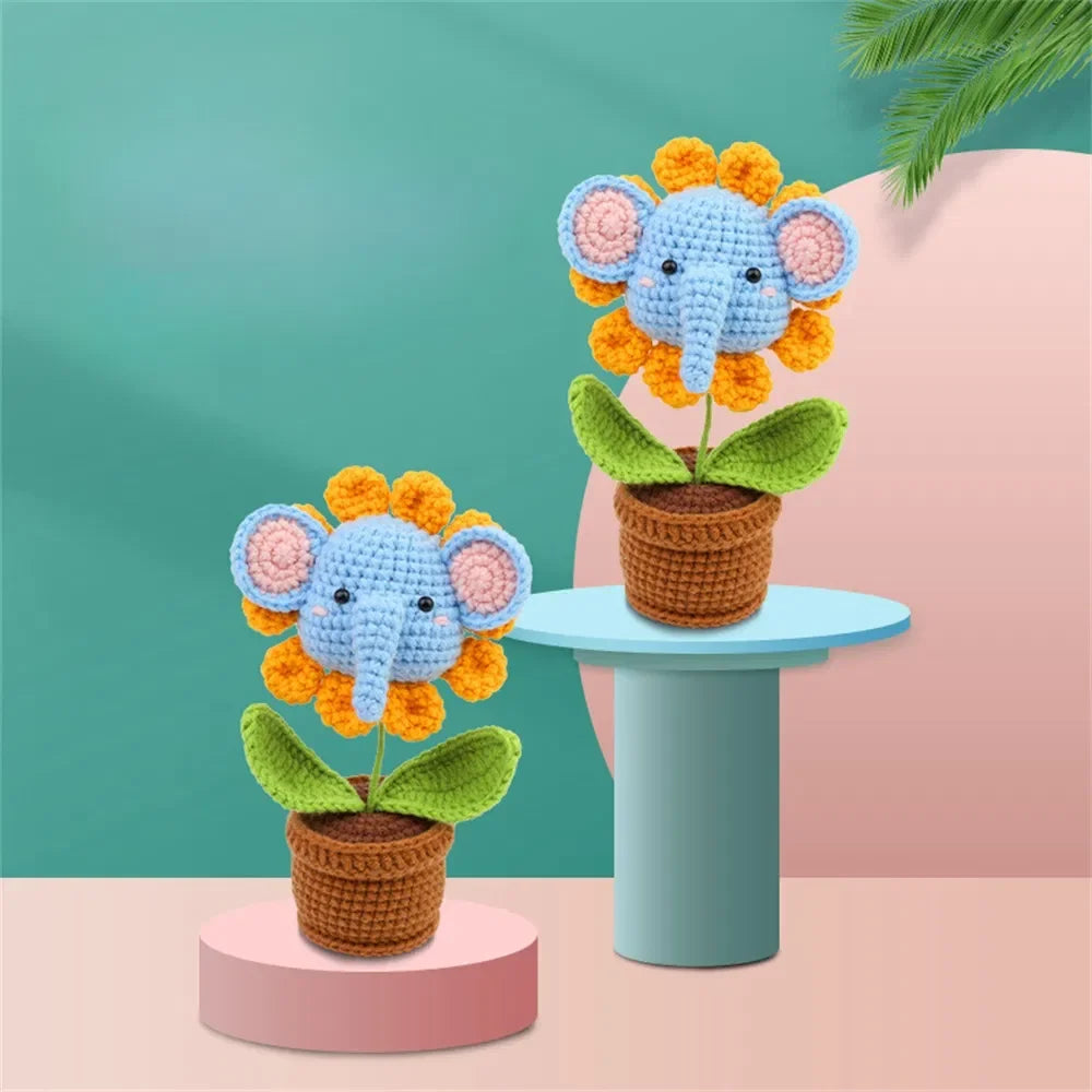 Kit de Tejido DIY Elefante | Crochet con Hilo y Aguja | Manualidades Handmade