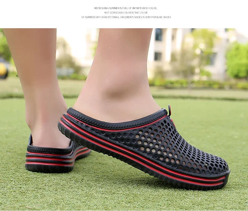Aqua Shoes Unisex Hollow Out Slippers Casual Couple Beach Sandal Flip Flops Beach Outdoor Sandals Water Shoes Mens Slippers