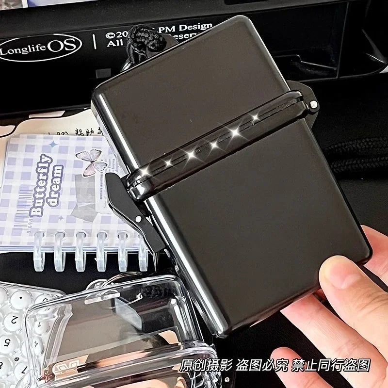 3 Inch Transparent Storage Box Photocard Holder With Rope Waterproof Card Case Outdoor Square Dustproof Box Photo Storage Box