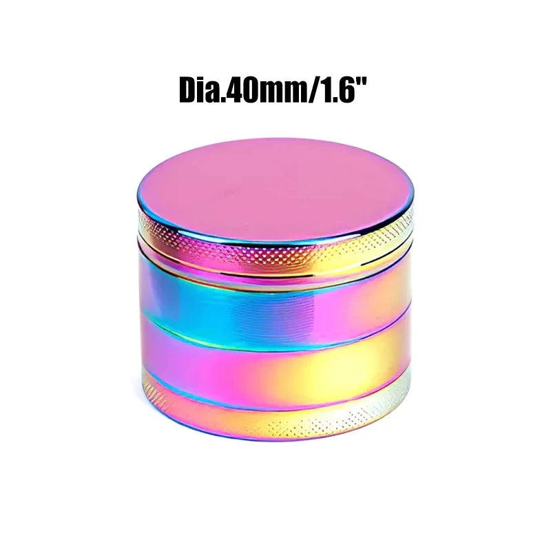 40mm/50mm /62mm 4 Layers Herbal Grinder Pepper Pot Spice Tobacco Mill Aluminum Alloy Dry Herb Crusher Smoking Cigarette Tools